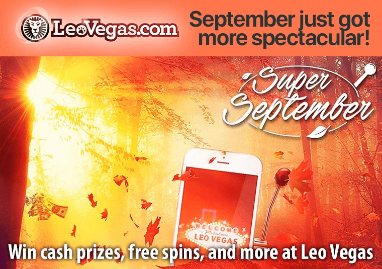 Win cash prizes, free spins, and more at Leo Vegas