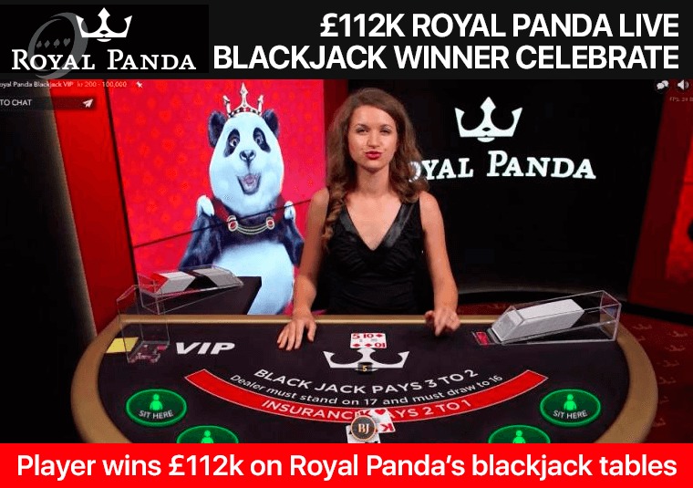 Player wins 112k on Royal Pandas blackjack tables