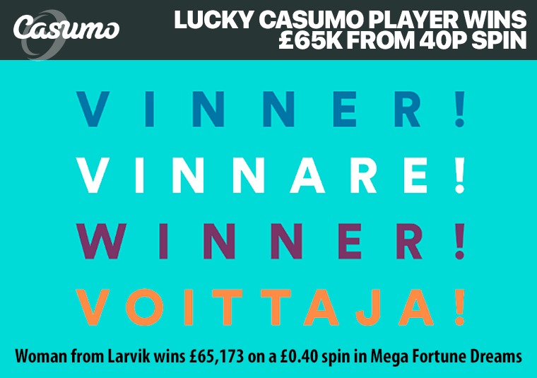 Lucky Casumo player wins 65k from 40p spin