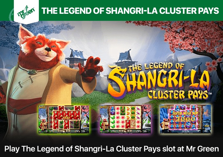 Play The Legend of Shangri-La Cluster Pays slot at Mr Green