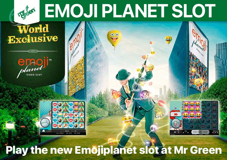 Play the new Emojiplanet slot at Mr Green
