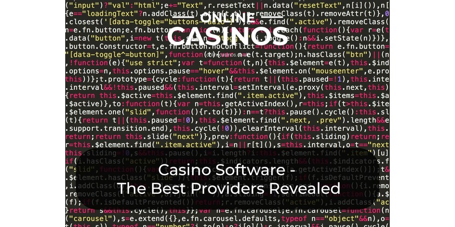 There is a huge selection of great casino software providers