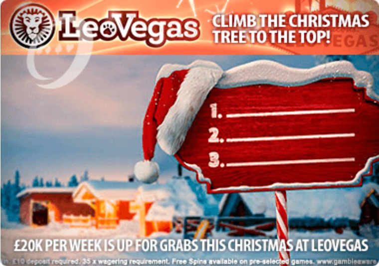 20k per week is up for grabs this Christmas at LeoVegas