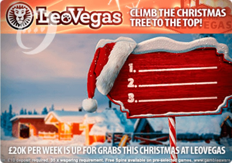 20k per week is up for grabs this Christmas at LeoVegas