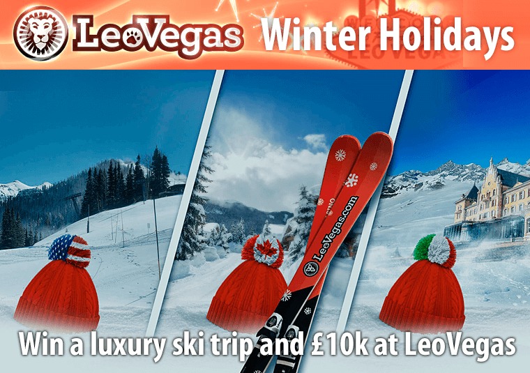 Win a luxury ski trip and 10k at LeoVegas