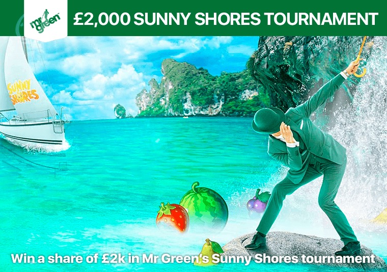 Win a share of 2k in Mr Green's Sunny Shores tournament