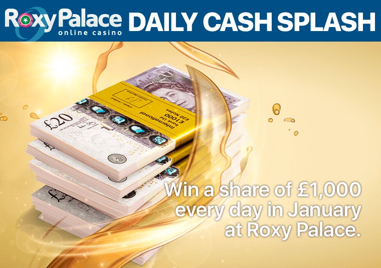 Win a share of 1,000 every day in January at Roxy Palace