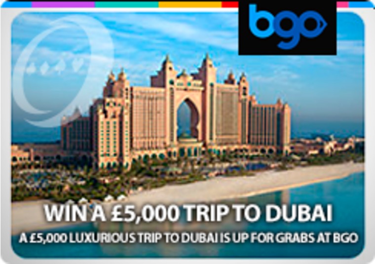 A 5,000 luxurious trip to Dubai is up for grabs at bgo