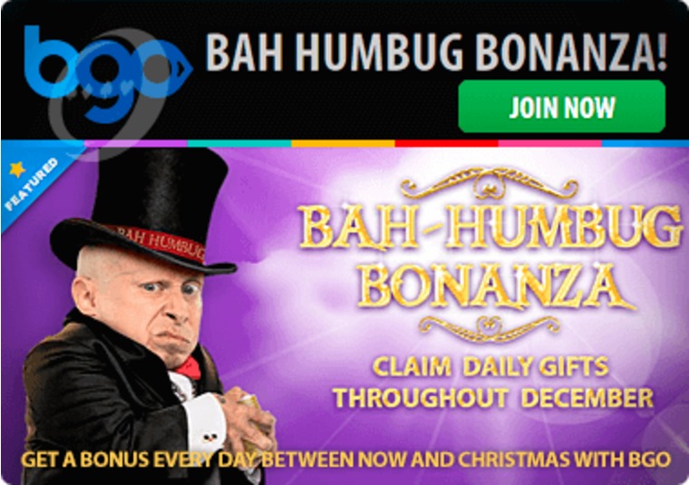 Get a bonus every day between now and Christmas with bgo