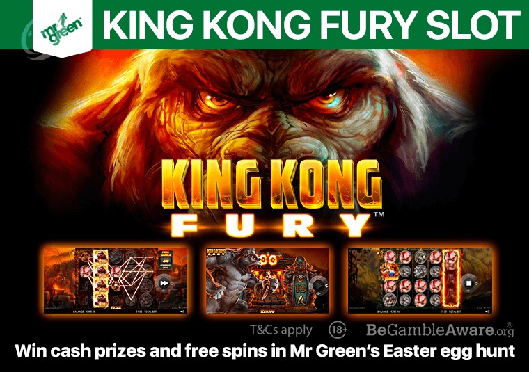 Play the new King Kong Fury slot at Mr Green