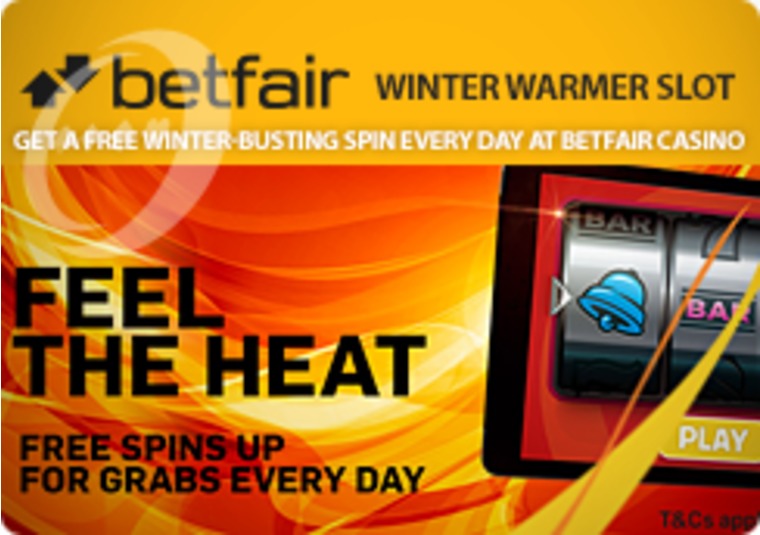 Get a free winter-busting spin every day at Betfair Casino