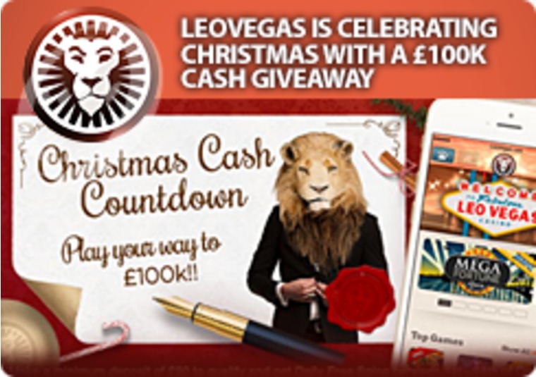 LeoVegas is celebrating Christmas with a 100k cash giveaway