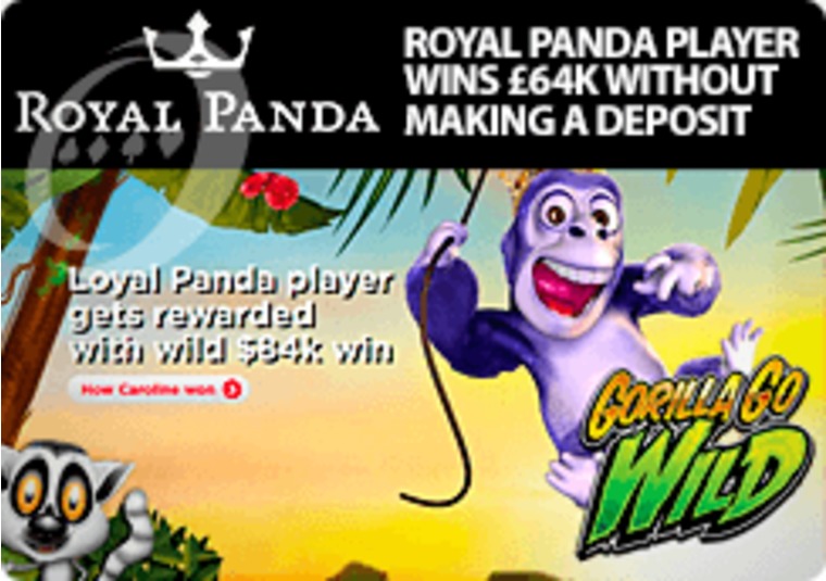 Royal Panda player wins 64k without making a deposit