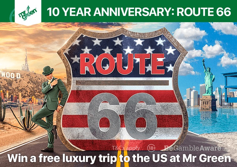 Win a free luxury trip to the US at Mr Green