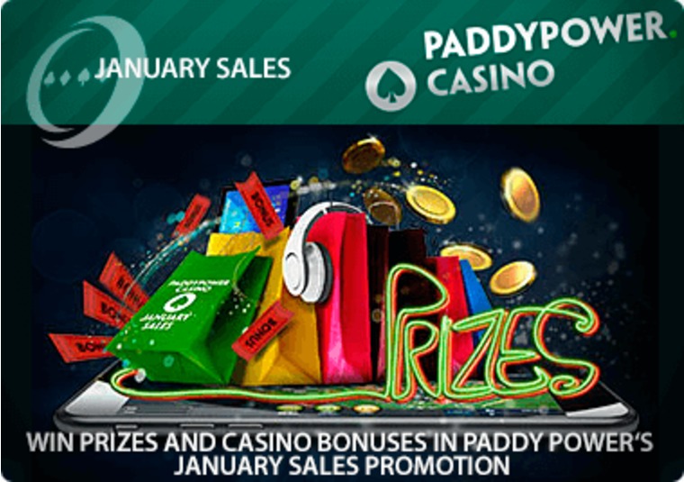 Win prizes and casino bonuses in Paddy Power's January sales promotion