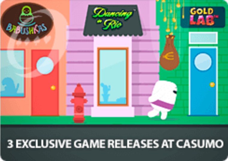 Be the first to play three new games at Casumo