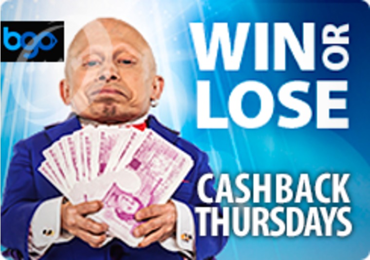 Get up to £50 cashback every Thursday at the bgo live casino