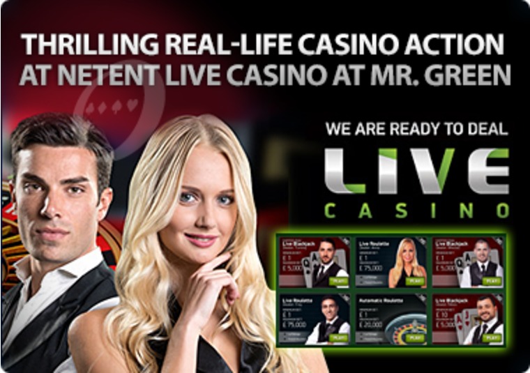 Thrilling real-life casino action at Netent Live Casino at Mr. Green