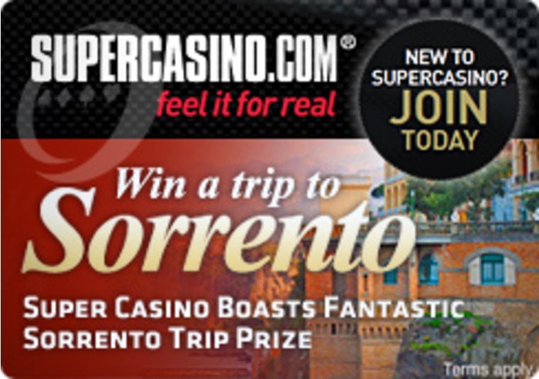 Super Casino Boasts Fantastic Sorrento Trip Prize