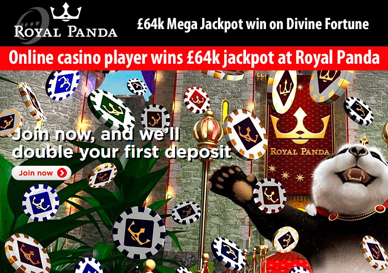 Online casino player wins 64k jackpot at Royal Panda