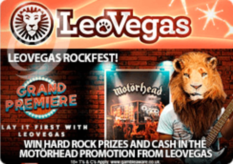 Win hard rock prizes and cash in the Motrhead promotion from LeoVegas