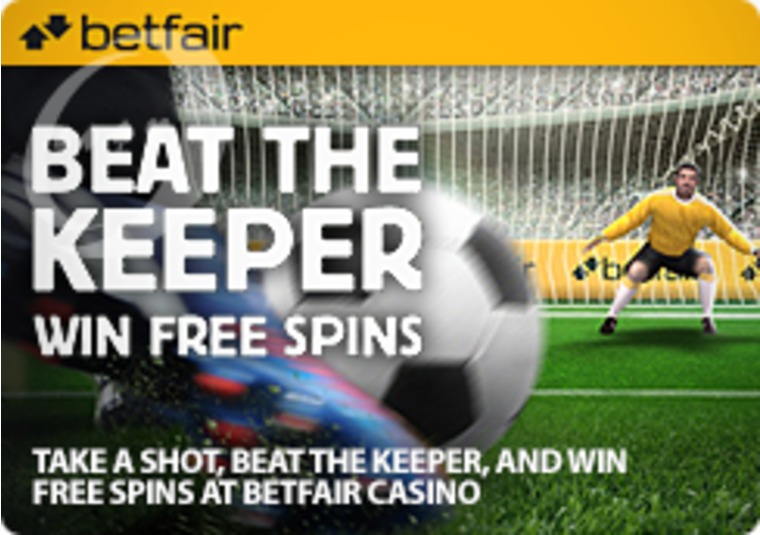 Take a Shot, Beat the Keeper, and Win Free Spins at Betfair Casino