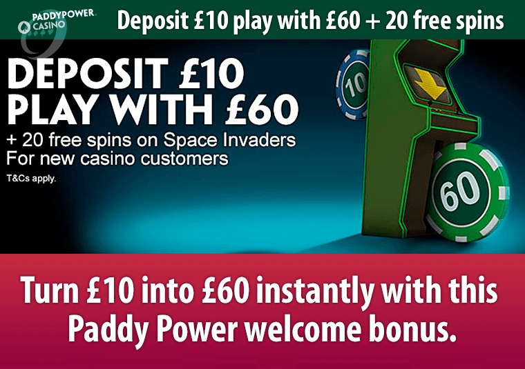 Turn 10 into 60 instantly with this Paddy Power welcome bonus