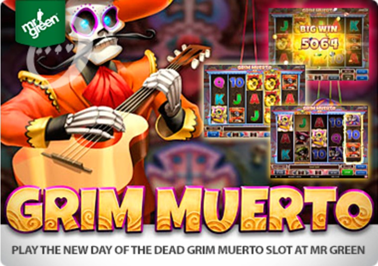Play the new Day of the Dead Grim Muerto slot at Mr Green
