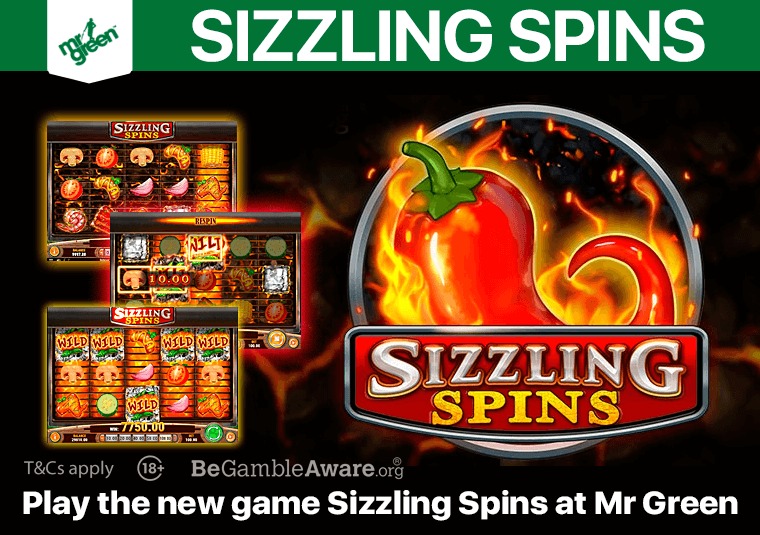 Play the new game Sizzling Spins at Mr Green