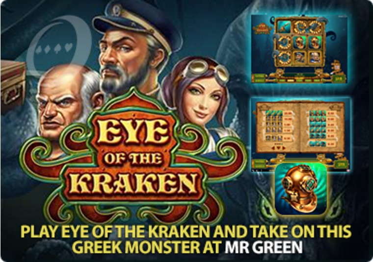 Play Eye of the Kraken and take on this Greek monster at Mr Green