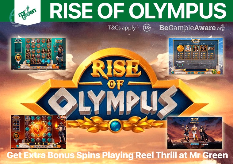 Play the new Rise of Olympus slot at Mr Green