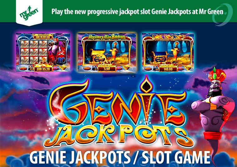 Play the new progressive jackpot slot Genie Jackpots at Mr Green