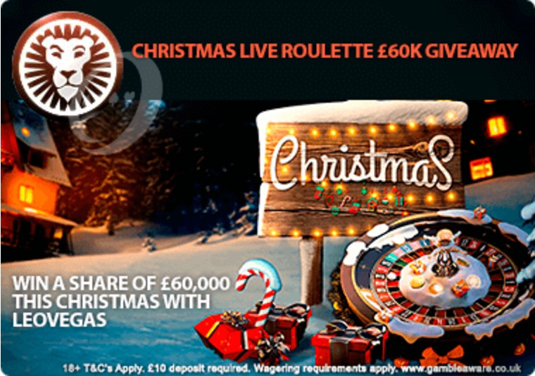 Win a share of 60,000 this Christmas with LeoVegas