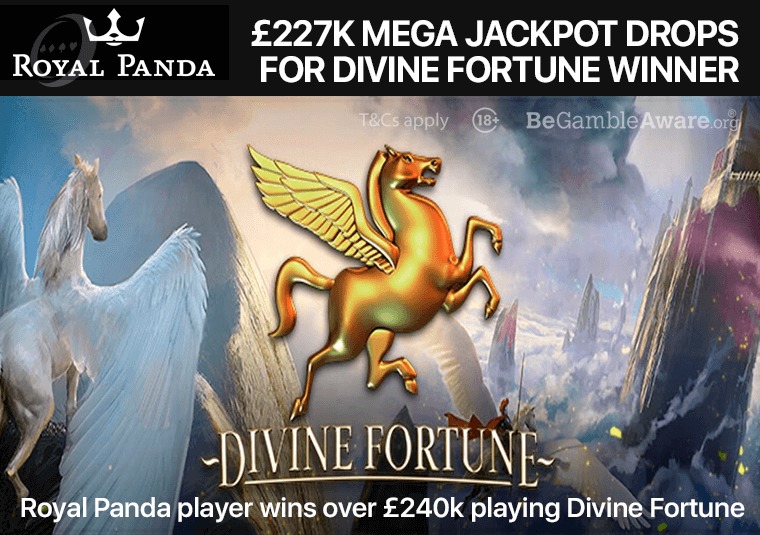 Royal Panda player wins over £240k playing Divine Fortune