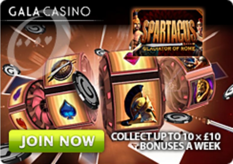 Get ten 10 bonuses every week to play at Gala Casino