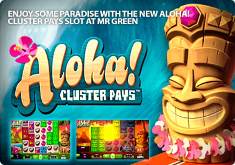 Enjoy some paradise with the new Aloha! Cluster Pays slot at Mr Green