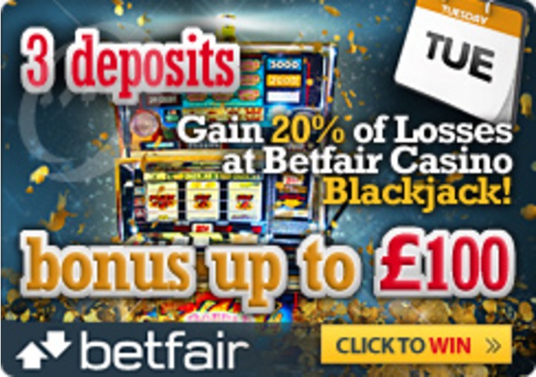 Gain 20% of Losses at Betfair Casino Blackjack!