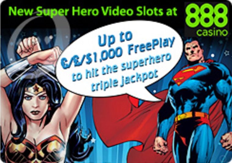 New Super Hero Video Slots at the 888 Casino