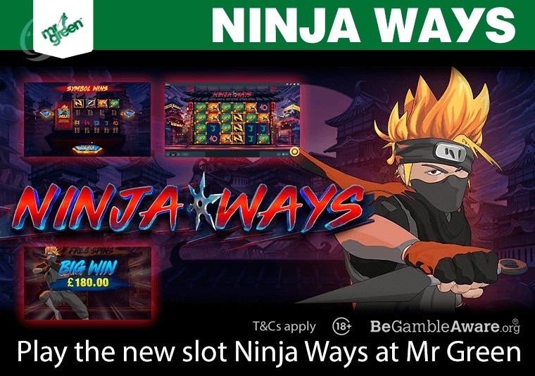 Play the new slot Ninja Ways at Mr Green