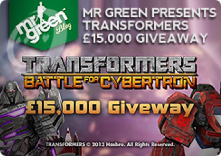 Mr Green Presents Transformers 15,000 Giveaway