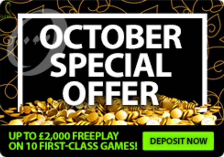 Get up to 2,000 in Free Play From 888casino in October