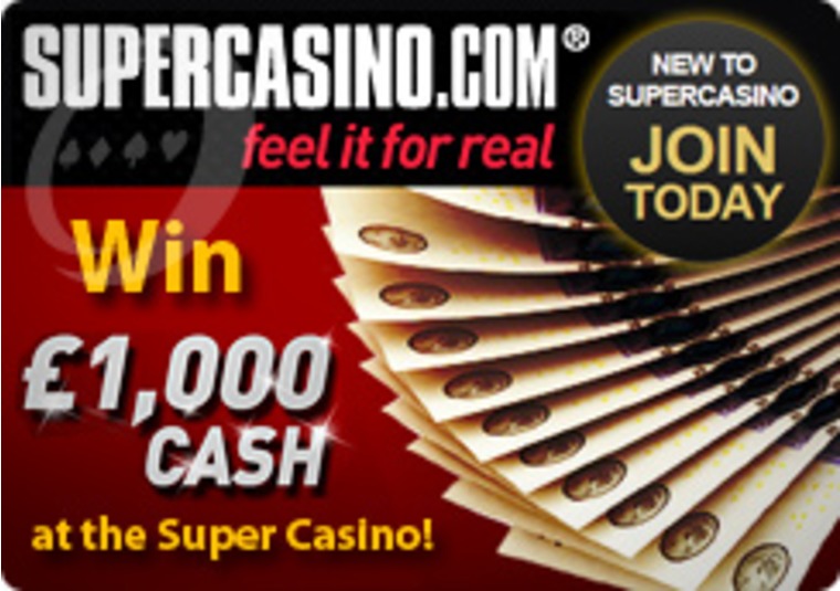 Play to Win 1,000 Cash at the Super Casino