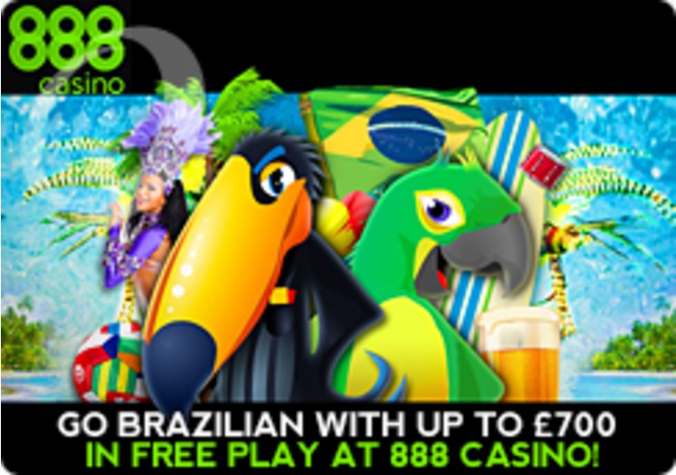 Go Brazilian with up to 700 in Free Play at 888 Casino
