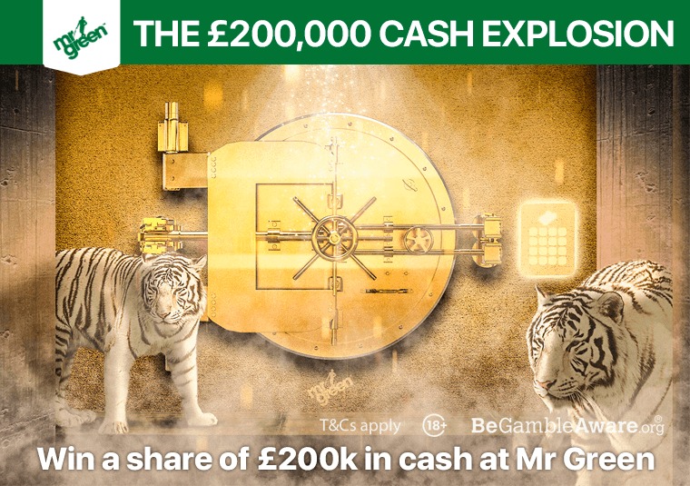 Win a share of 200k in cash at Mr Green