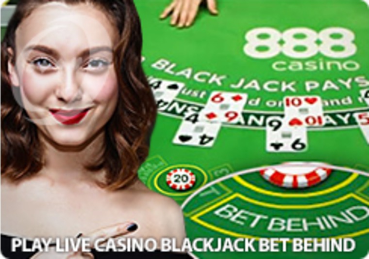 Bet Behind and win on Live Blackjack at 888 Casino