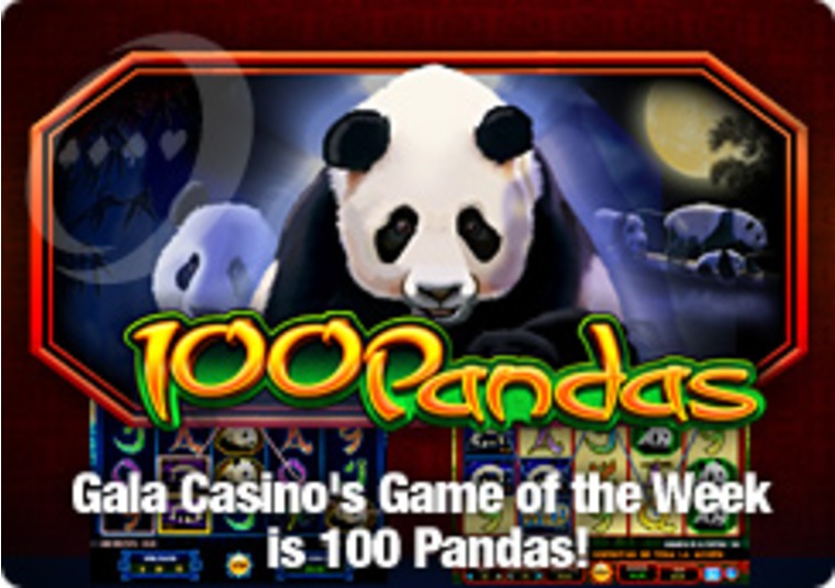 Gala Casino's Game of the Week is 100 Pandas