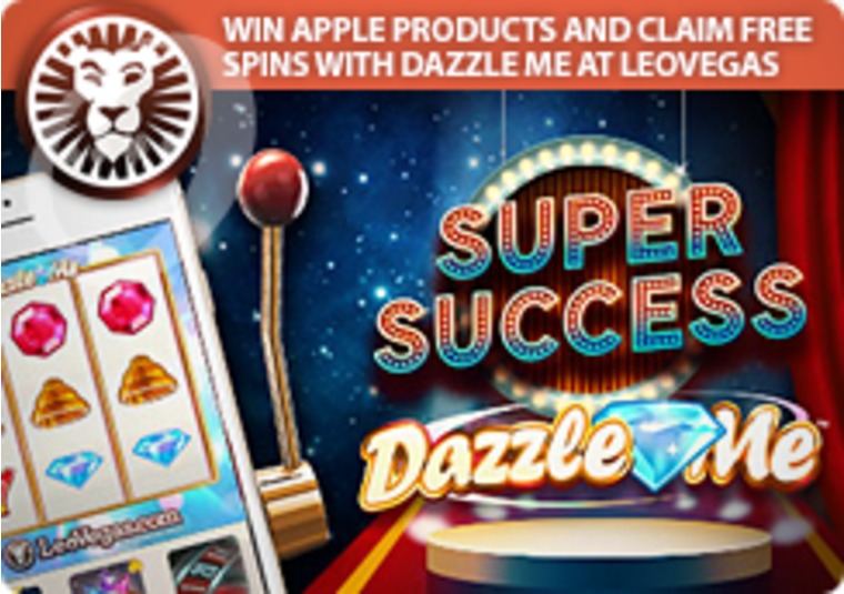 Win Apple Products and Claim Free Spins With Dazzle Me at LeoVegas