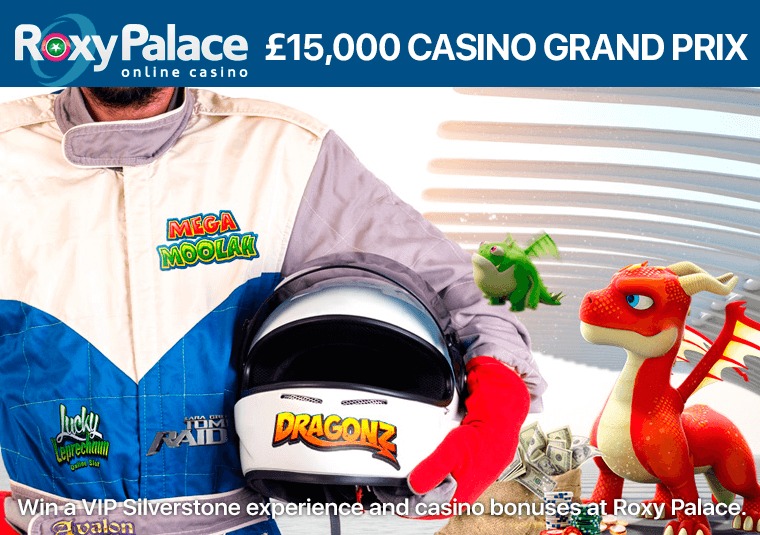 Win a VIP Silverstone experience and casino bonuses at Roxy Palace