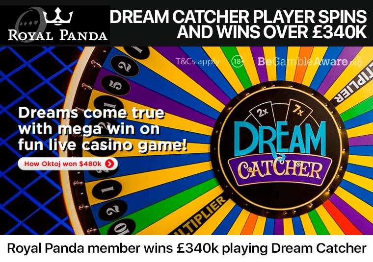 Royal Panda member wins 340k playing Dream Catcher