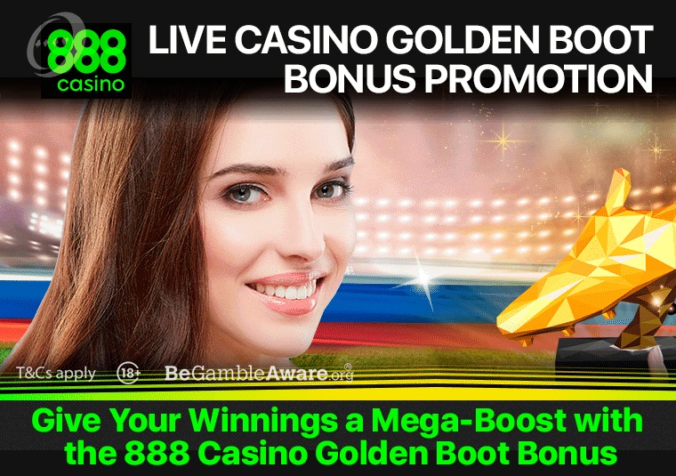 Give Your Winnings a Mega-Boost with the 888 Casino Golden Boot Bonus